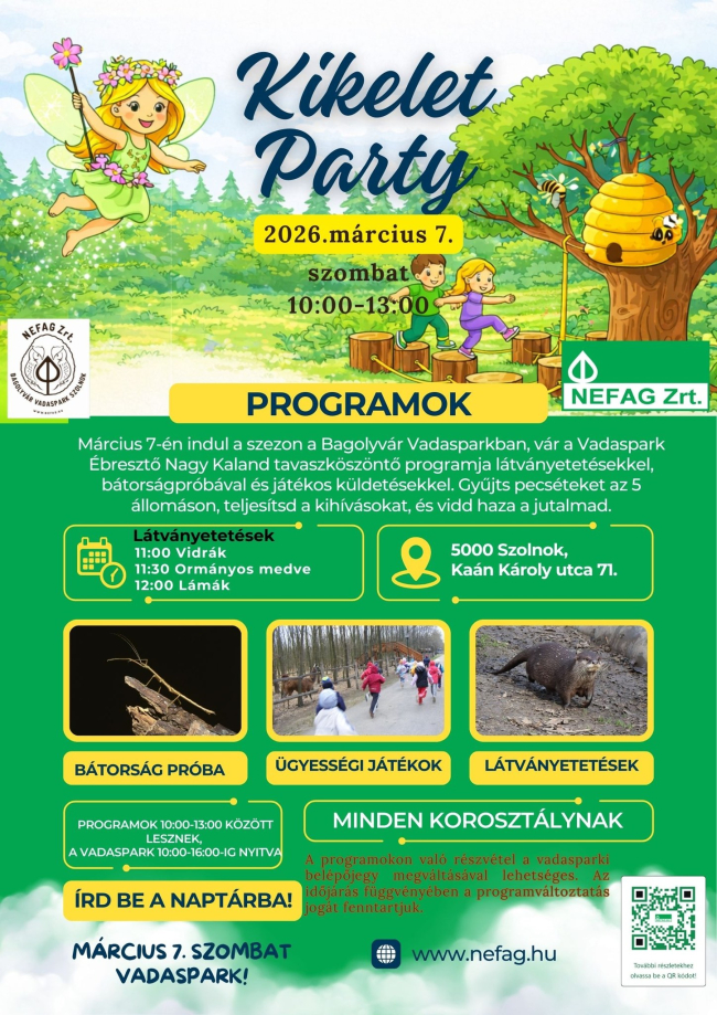 Vadaspark Ébresztő Nagy Kaland-Kikelet Party a Bagolyvár Vadasparkban